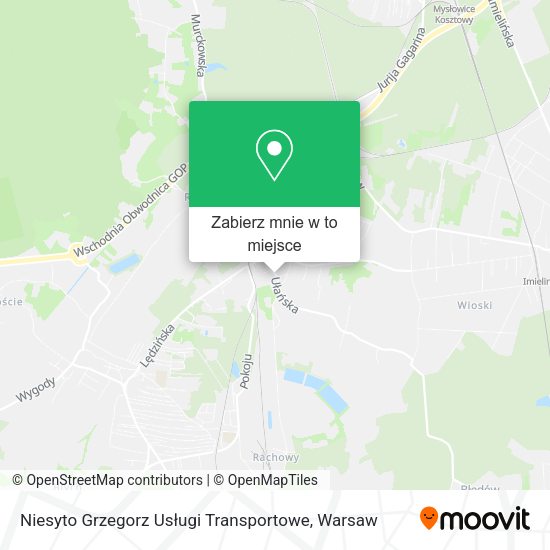 Mapa Niesyto Grzegorz Usługi Transportowe