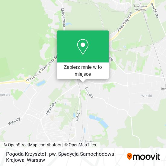 Mapa Pogoda Krzysztof. pw. Spedycja Samochodowa Krajowa