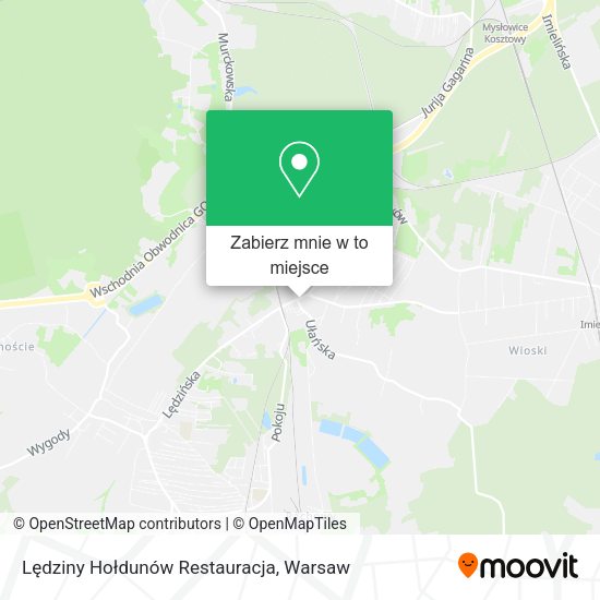 Mapa Lędziny Hołdunów Restauracja