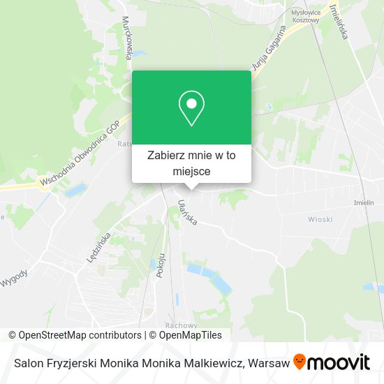 Mapa Salon Fryzjerski Monika Monika Malkiewicz