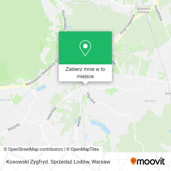 Mapa Kosowski Zygfryd. Sprzedaż Lodów