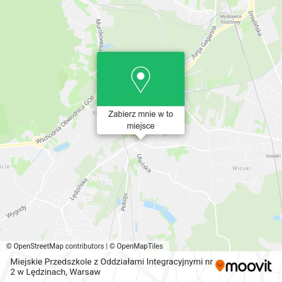 Mapa Miejskie Przedszkole z Oddziałami Integracyjnymi nr 2 w Lędzinach