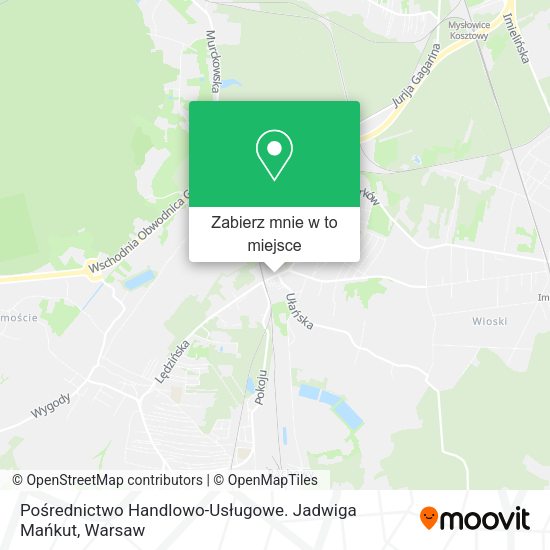 Mapa Pośrednictwo Handlowo-Usługowe. Jadwiga Mańkut