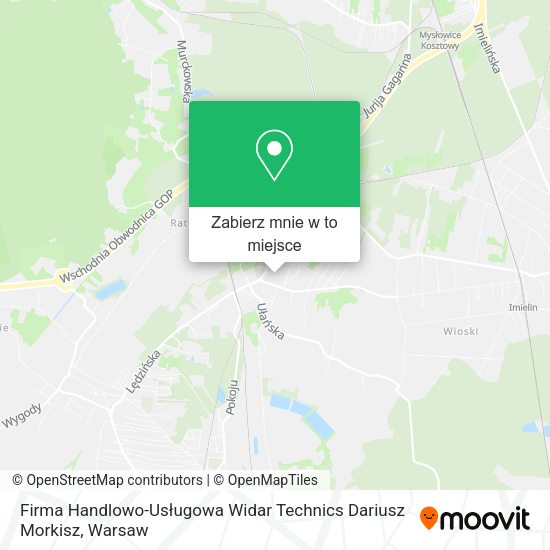 Mapa Firma Handlowo-Usługowa Widar Technics Dariusz Morkisz