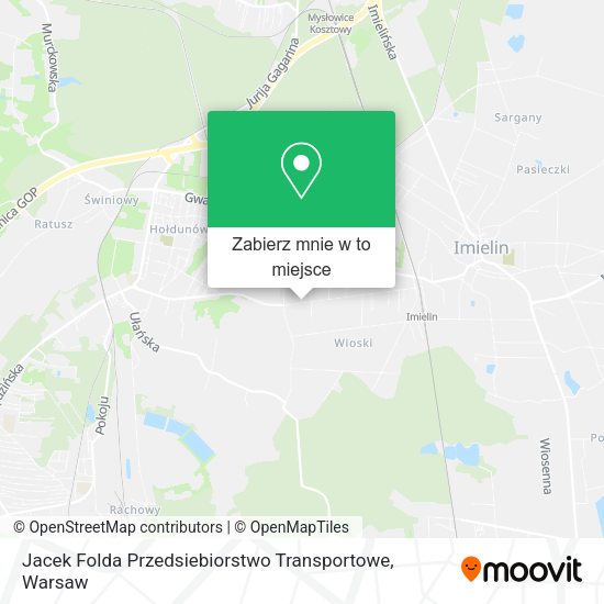 Mapa Jacek Folda Przedsiebiorstwo Transportowe