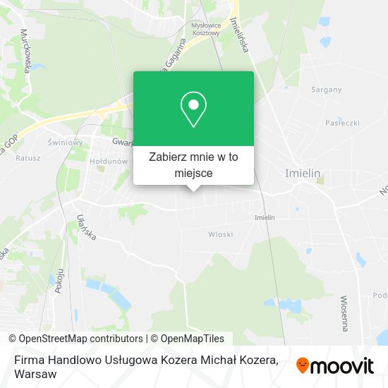 Mapa Firma Handlowo Usługowa Kozera Michał Kozera