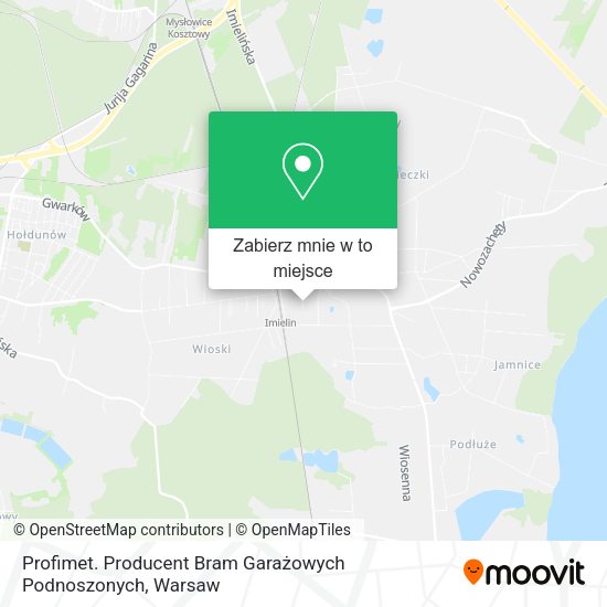 Mapa Profimet. Producent Bram Garażowych Podnoszonych