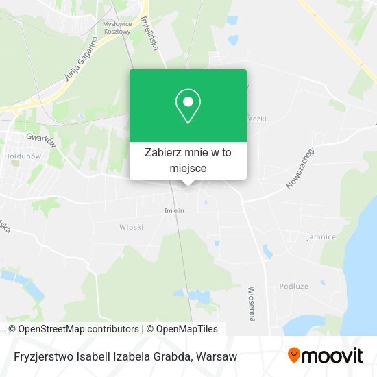 Mapa Fryzjerstwo Isabell Izabela Grabda