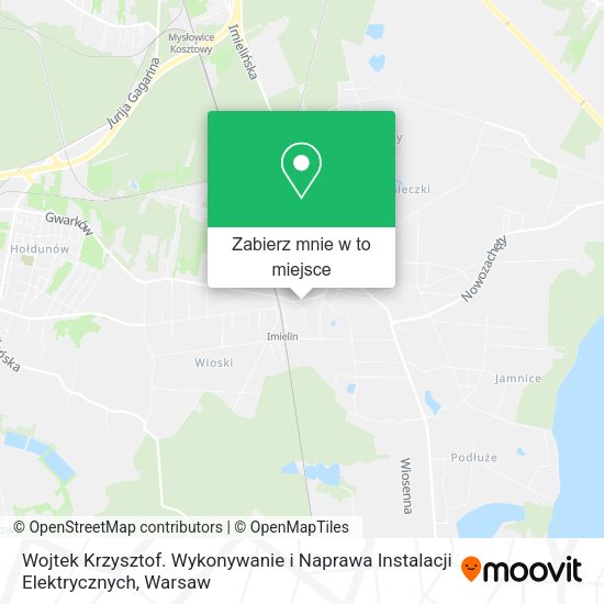 Mapa Wojtek Krzysztof. Wykonywanie i Naprawa Instalacji Elektrycznych