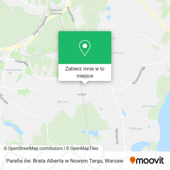 Mapa Parafia św. Brata Alberta w Nowym Targu