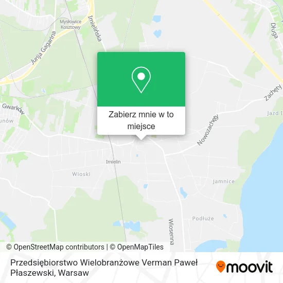 Mapa Przedsiębiorstwo Wielobranżowe Verman Paweł Płaszewski