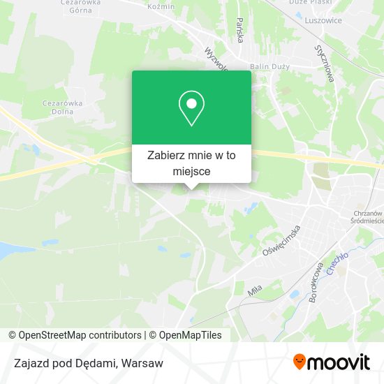 Mapa Zajazd pod Dędami