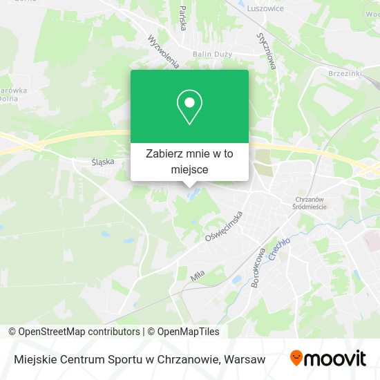 Mapa Miejskie Centrum Sportu w Chrzanowie