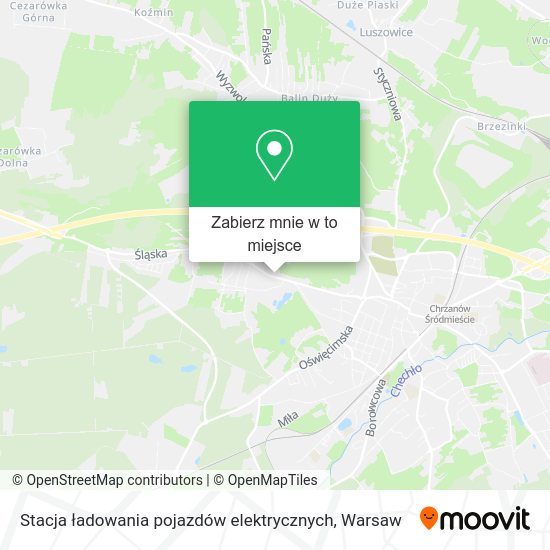 Mapa Stacja ładowania pojazdów elektrycznych