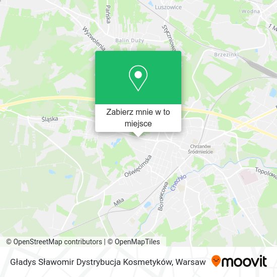 Mapa Gładys Sławomir Dystrybucja Kosmetyków