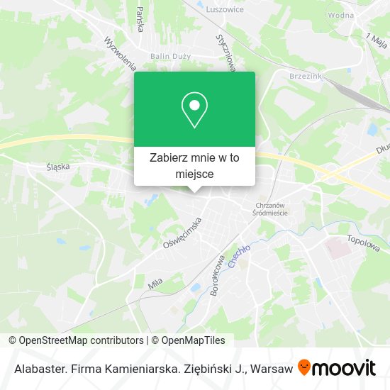 Mapa Alabaster. Firma Kamieniarska. Ziębiński J.