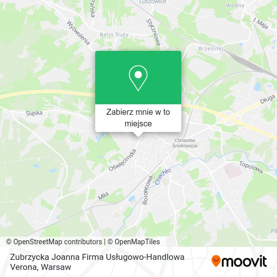 Mapa Zubrzycka Joanna Firma Usługowo-Handlowa Verona