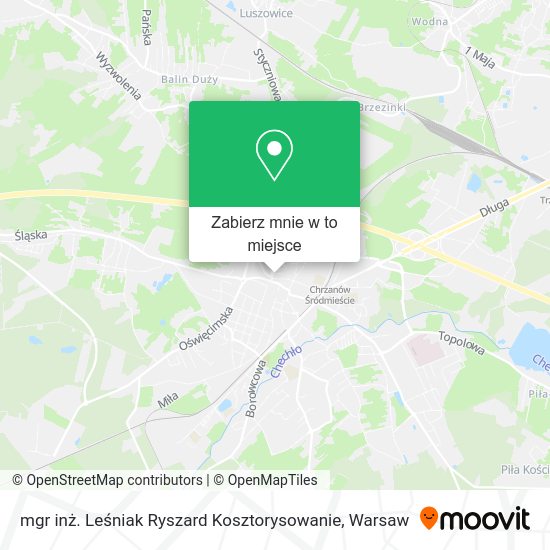 Mapa mgr inż. Leśniak Ryszard Kosztorysowanie