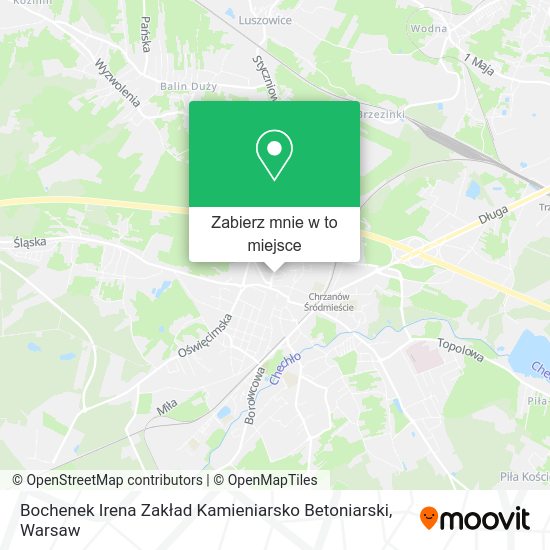 Mapa Bochenek Irena Zakład Kamieniarsko Betoniarski