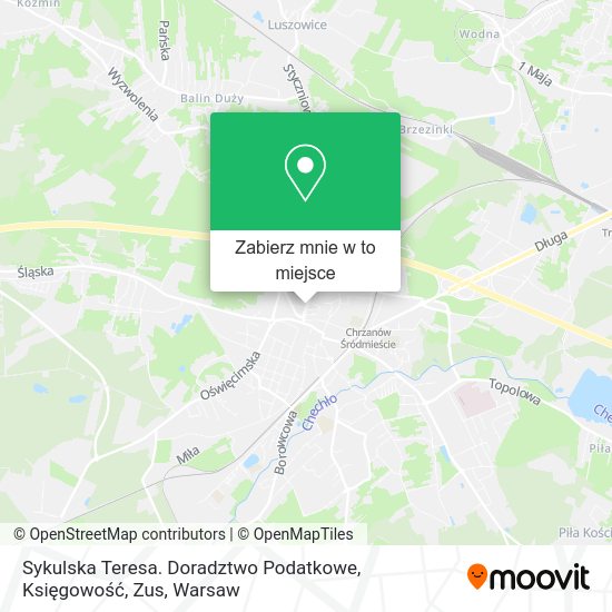 Mapa Sykulska Teresa. Doradztwo Podatkowe, Księgowość, Zus