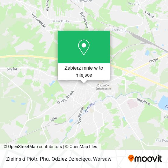 Mapa Zieliński Piotr. Phu. Odzież Dziecięca