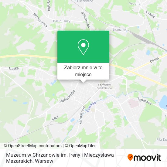 Mapa Muzeum w Chrzanowie im. Ireny i Mieczysława Mazarakich