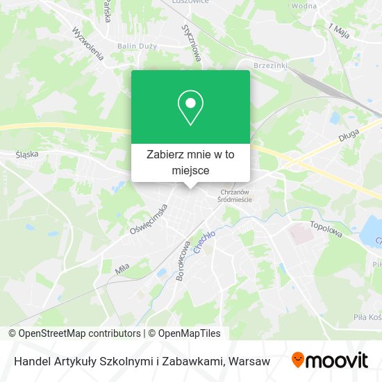 Mapa Handel Artykuły Szkolnymi i Zabawkami