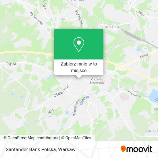 Mapa Santander Bank Polska