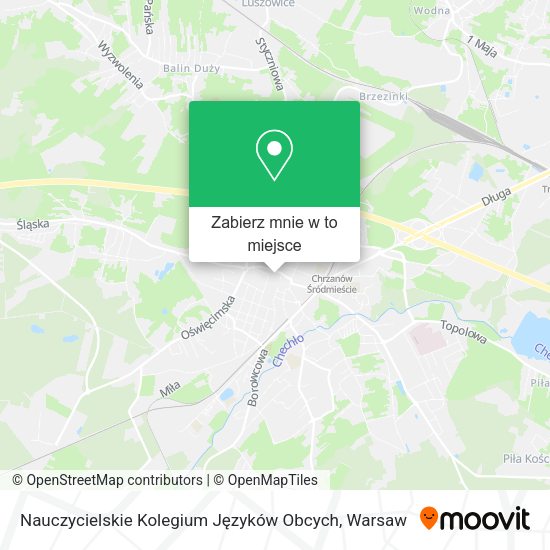 Mapa Nauczycielskie Kolegium Języków Obcych