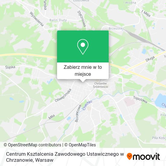 Mapa Centrum Ksztalcenia Zawodowego Ustawicznego w Chrzanowie