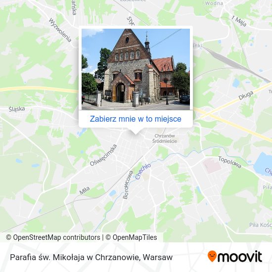 Mapa Parafia św. Mikołaja w Chrzanowie