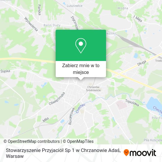 Mapa Stowarzyszenie Przyjaciół Sp 1 w Chrzanowie Adaś