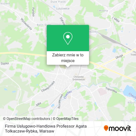 Mapa Firma Usługowo-Handlowa Professor Agata Tołkaczew-Rybka