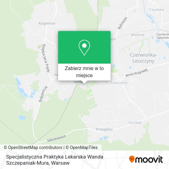 Mapa Specjalistyczna Praktyka Lekarska Wanda Szczepaniak-Mura