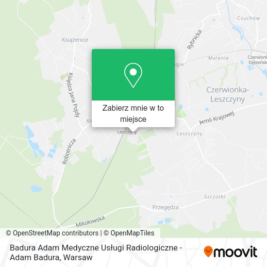 Mapa Badura Adam Medyczne Usługi Radiologiczne - Adam Badura