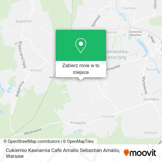 Mapa Cukiernio Kawiarnia Cafe Amalio Sebastian Amalio