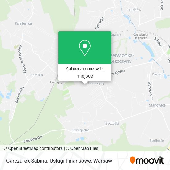 Mapa Garczarek Sabina. Usługi Finansowe