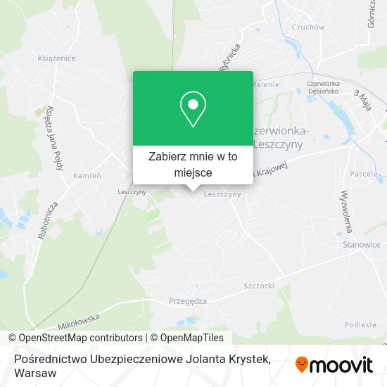 Mapa Pośrednictwo Ubezpieczeniowe Jolanta Krystek