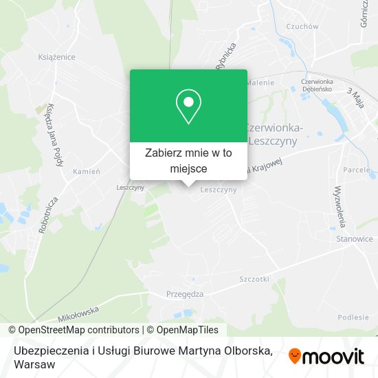 Mapa Ubezpieczenia i Usługi Biurowe Martyna Olborska