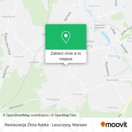 Mapa Restauracja Złota Rybka - Leszczyny