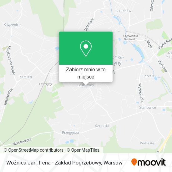 Mapa Woźnica Jan, Irena - Zakład Pogrzebowy