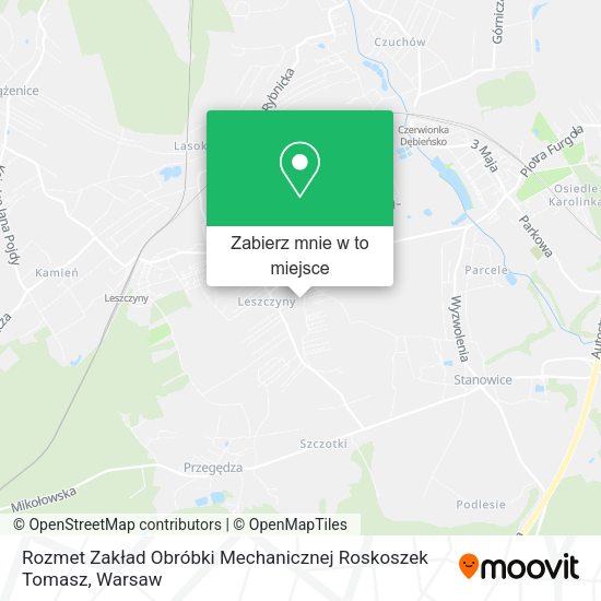 Mapa Rozmet Zakład Obróbki Mechanicznej Roskoszek Tomasz