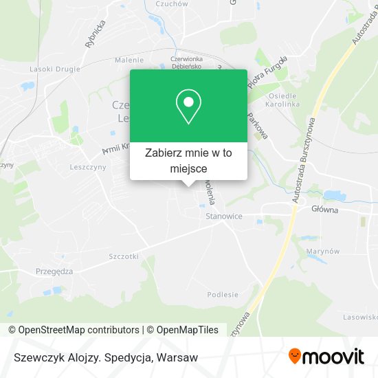 Mapa Szewczyk Alojzy. Spedycja