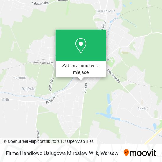 Mapa Firma Handlowo Usługowa Mirosław Wilk