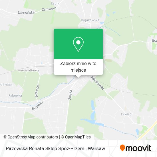 Mapa Pirzewska Renata Sklep Spoż-Przem.