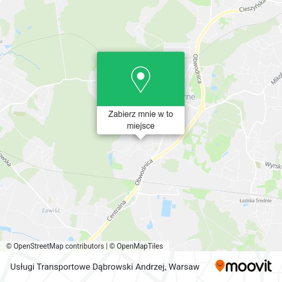 Mapa Usługi Transportowe Dąbrowski Andrzej