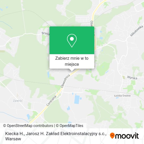 Mapa Kiecka H., Jarosz H. Zakład Elektroinstalacyjny s.c.