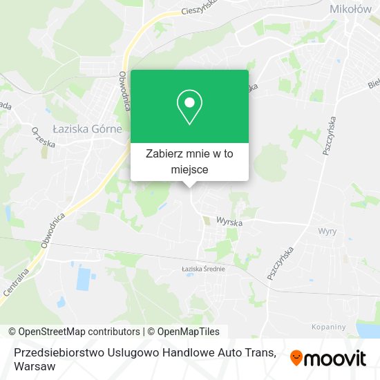 Mapa Przedsiebiorstwo Uslugowo Handlowe Auto Trans