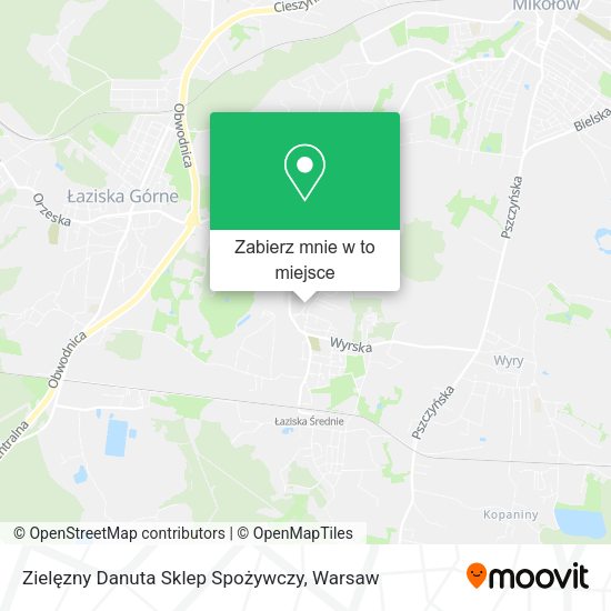 Mapa Zielęzny Danuta Sklep Spożywczy