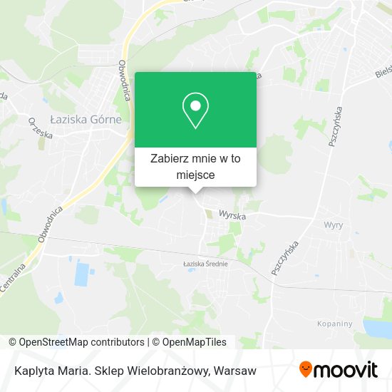 Mapa Kaplyta Maria. Sklep Wielobranżowy